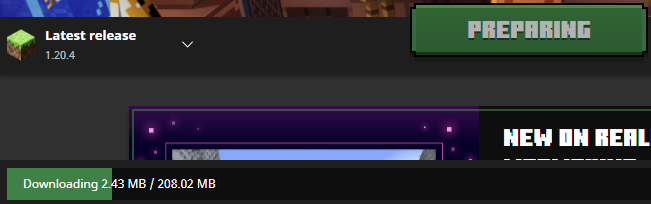 Minecraft Launcher Downloading